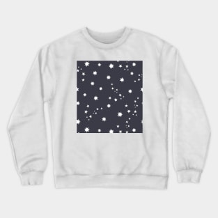 Star shapes pattern for fabric with navy background Crewneck Sweatshirt